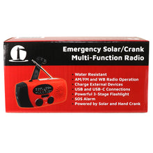 Load image into Gallery viewer, 4 in 1 Dynamo Solar NOAA Weather Band Radio and Flashlight