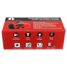 Load image into Gallery viewer, 4 in 1 Dynamo Solar NOAA Weather Band Radio and Flashlight
