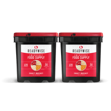 Load image into Gallery viewer, 240 Serving Freeze Dried Fruit Bucket (2, 120 serving buckets)
